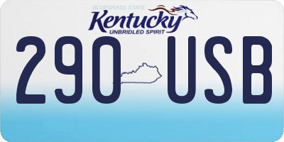KY license plate 290USB