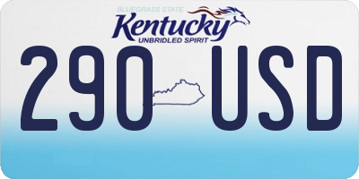 KY license plate 290USD