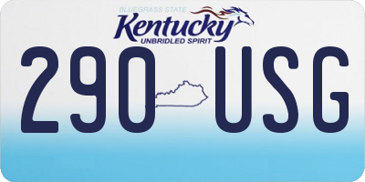 KY license plate 290USG