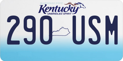KY license plate 290USM