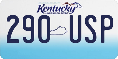 KY license plate 290USP