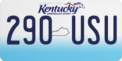 KY license plate 290USU