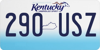 KY license plate 290USZ