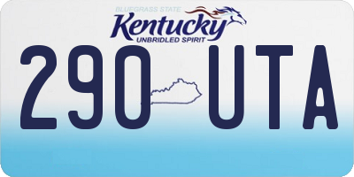KY license plate 290UTA
