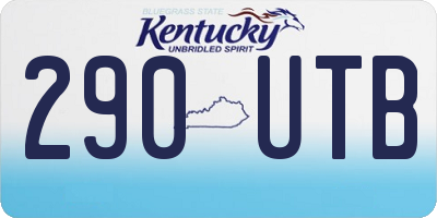 KY license plate 290UTB