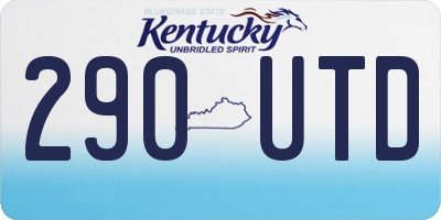 KY license plate 290UTD