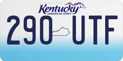 KY license plate 290UTF