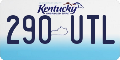KY license plate 290UTL