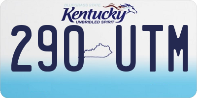 KY license plate 290UTM
