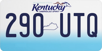 KY license plate 290UTQ