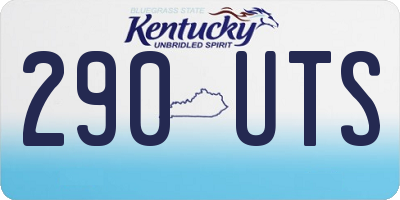KY license plate 290UTS