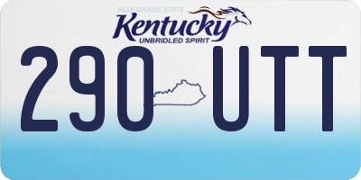 KY license plate 290UTT