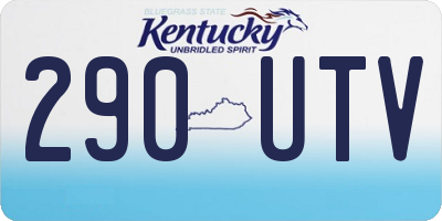 KY license plate 290UTV