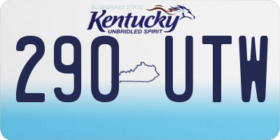 KY license plate 290UTW