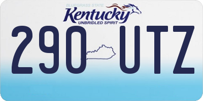 KY license plate 290UTZ
