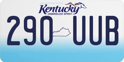 KY license plate 290UUB