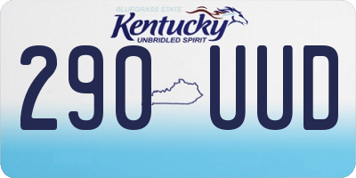 KY license plate 290UUD