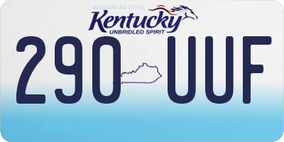 KY license plate 290UUF