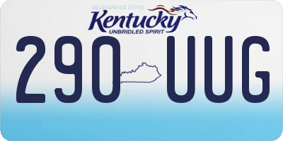 KY license plate 290UUG