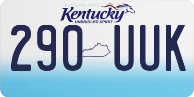 KY license plate 290UUK