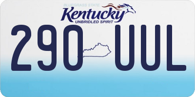 KY license plate 290UUL