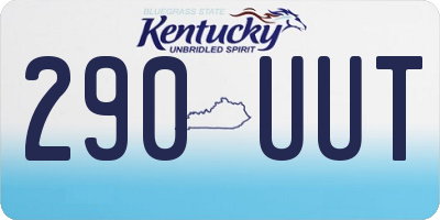 KY license plate 290UUT