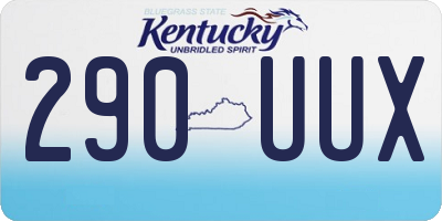 KY license plate 290UUX