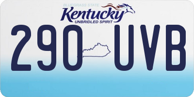 KY license plate 290UVB