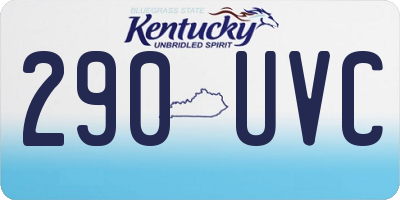 KY license plate 290UVC