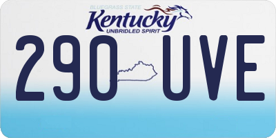 KY license plate 290UVE
