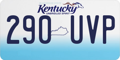 KY license plate 290UVP