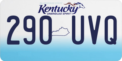 KY license plate 290UVQ