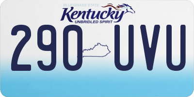 KY license plate 290UVU