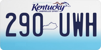 KY license plate 290UWH