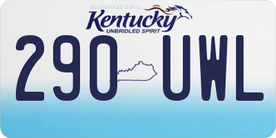 KY license plate 290UWL