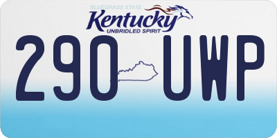 KY license plate 290UWP