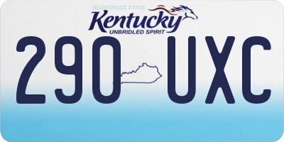 KY license plate 290UXC