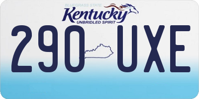 KY license plate 290UXE