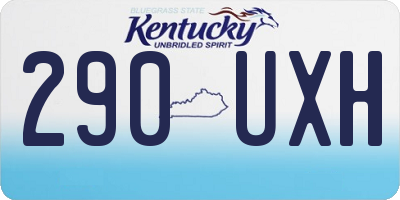 KY license plate 290UXH