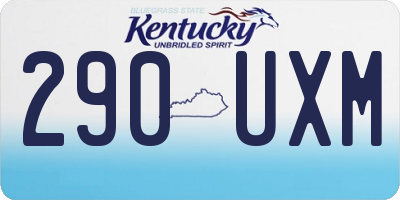 KY license plate 290UXM