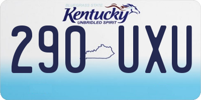 KY license plate 290UXU
