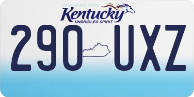 KY license plate 290UXZ