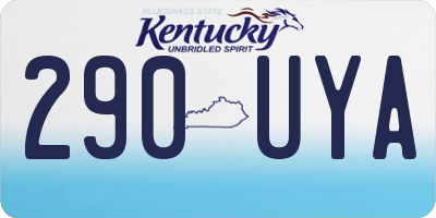 KY license plate 290UYA