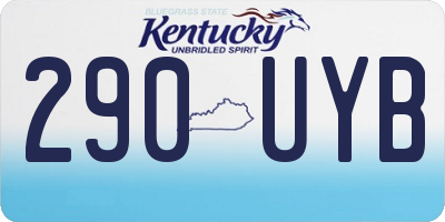 KY license plate 290UYB
