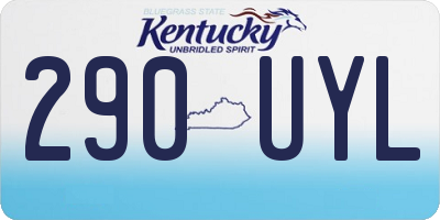 KY license plate 290UYL