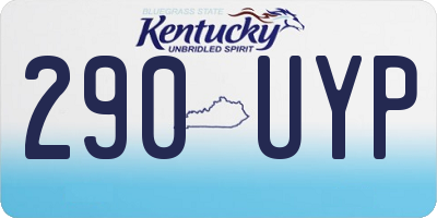 KY license plate 290UYP