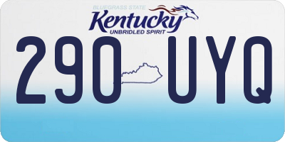 KY license plate 290UYQ