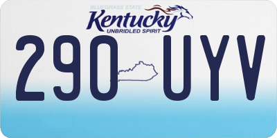 KY license plate 290UYV
