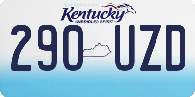 KY license plate 290UZD