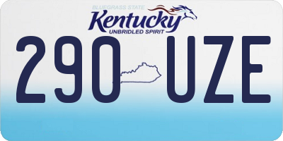 KY license plate 290UZE